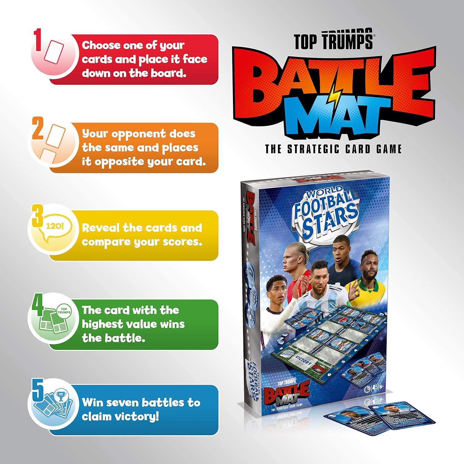 Top Trumps World Football Stars Battle Mat Card Game