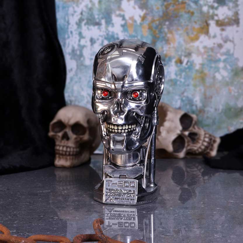 T-800 Terminator 2 Judgement Day T2 Head Box Movie Merchandise 21cm