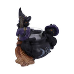 Familiar Cauldron Black Cat Candle Holder 12.5cm