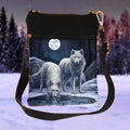 Small Warriors Of Winter Wolf Shoulder Bag by Lisa Parker 23cm