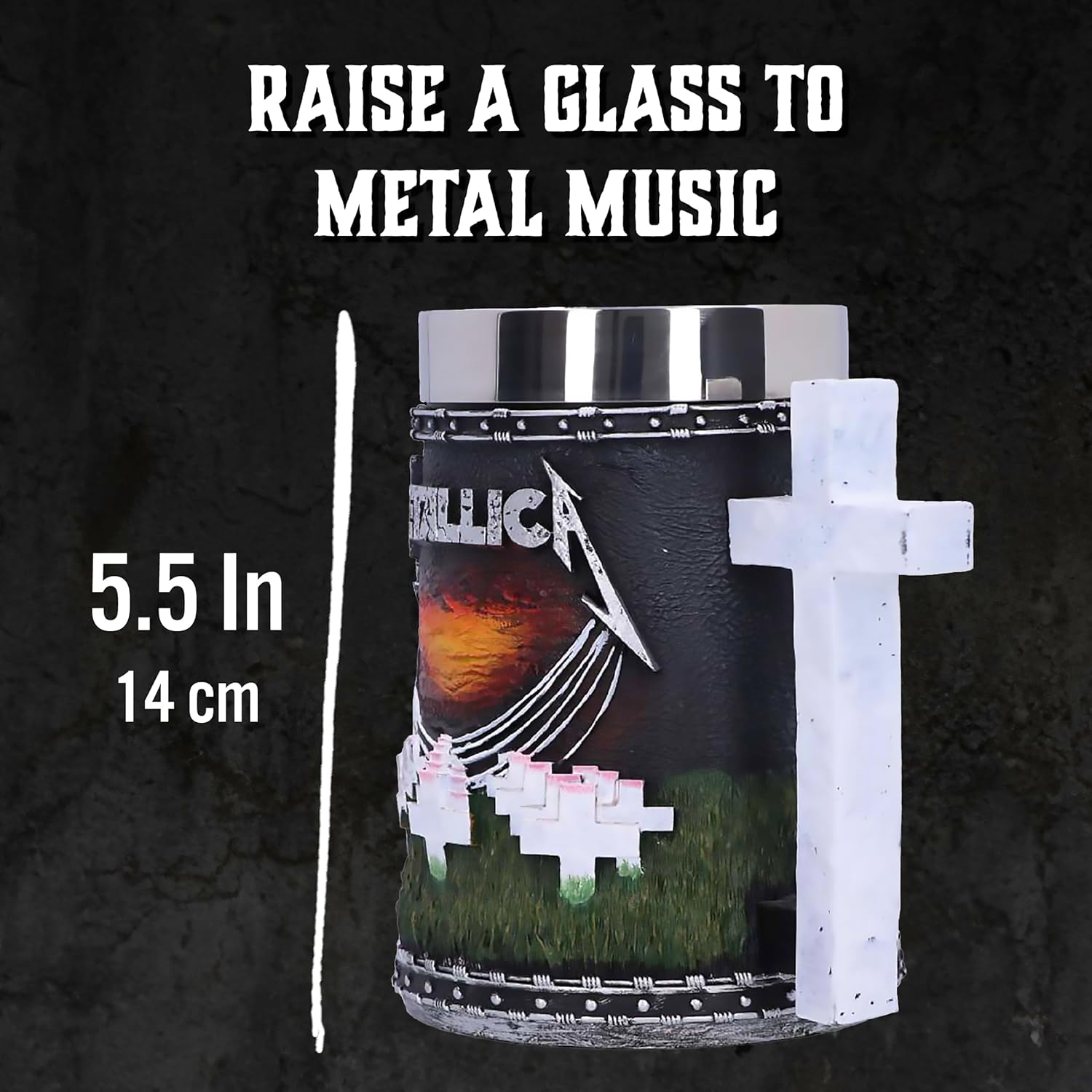 Nemesis Now Metallica Master of Puppets Tankard, Hand-Painted Resin