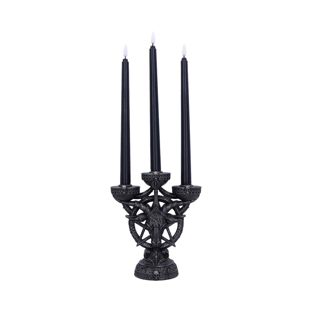 Baphomet's Radiance Candelabra with LED Candles 46cm