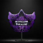 Fancy Dress Jewelled Masquerade Mask Cosplay (Purple) 17.5cm