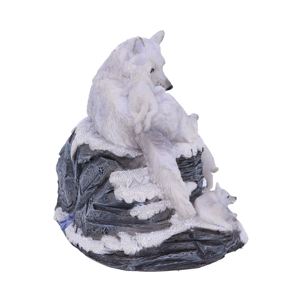 Mother's Watch White Wolf and Pups Calendar 13cm
