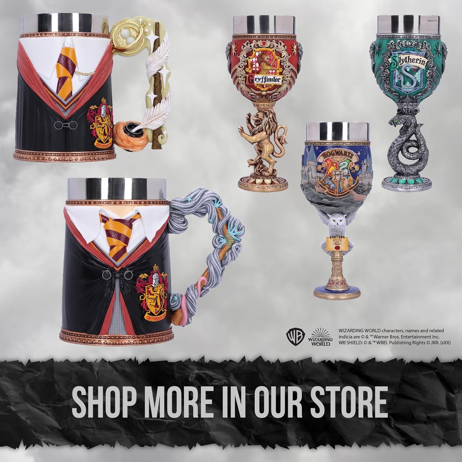 Nemesis Now Harry Potter Goblet, Hand Painted Harry Potter Collectible Chalice