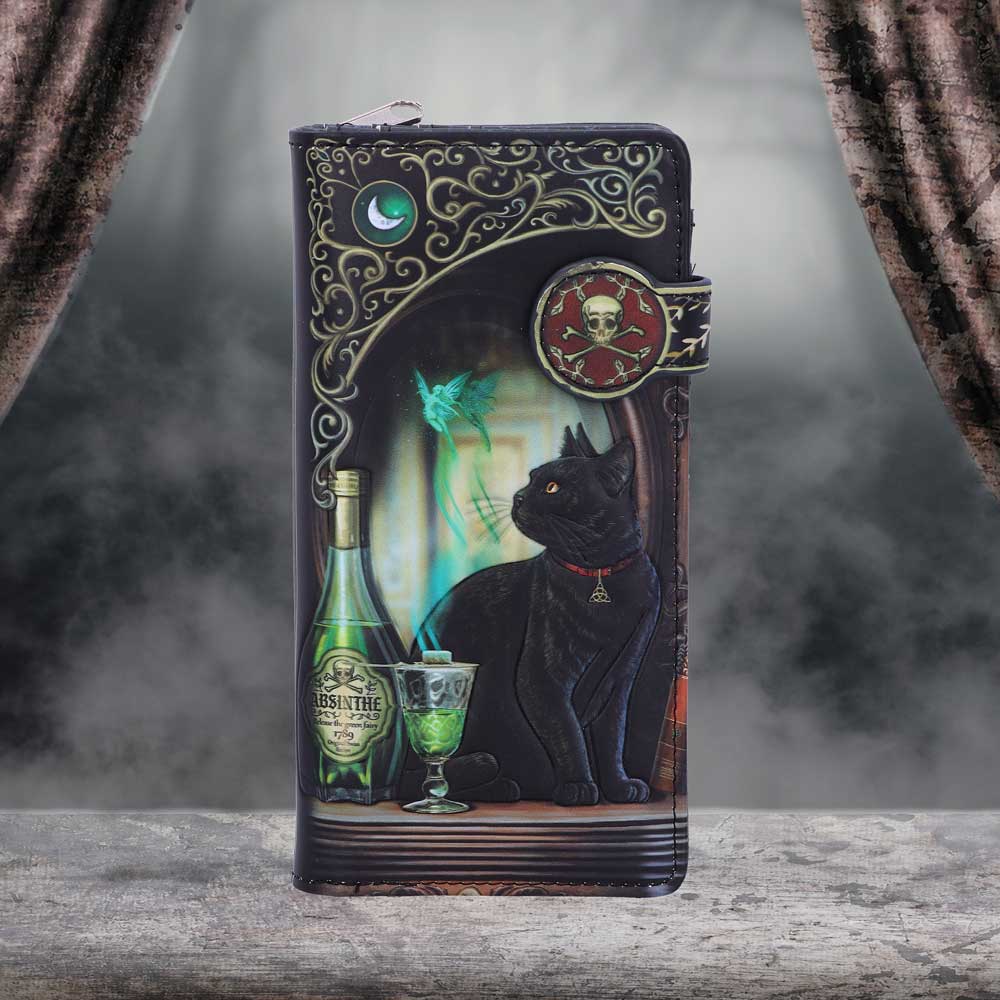Lisa Parker Absinthe and Black Cat Familiar Purse 18.5cm