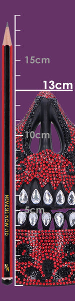Fancy Dress Jewelled Masquerade Mask Cosplay (Red) 17.5cm