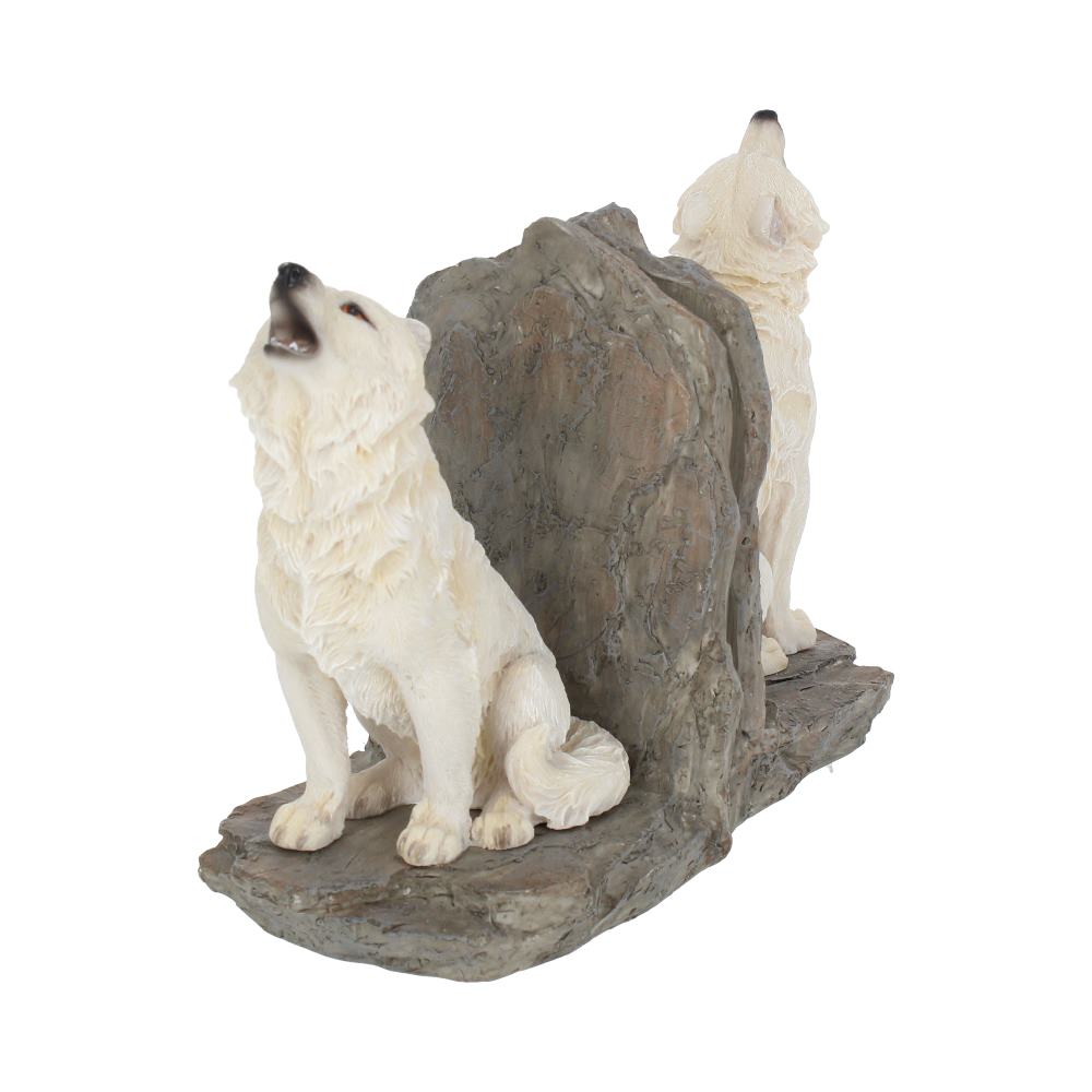 Wardens of the North White Wolf Bookends 20.3cm