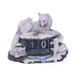 Mother's Watch White Wolf and Pups Calendar 13cm