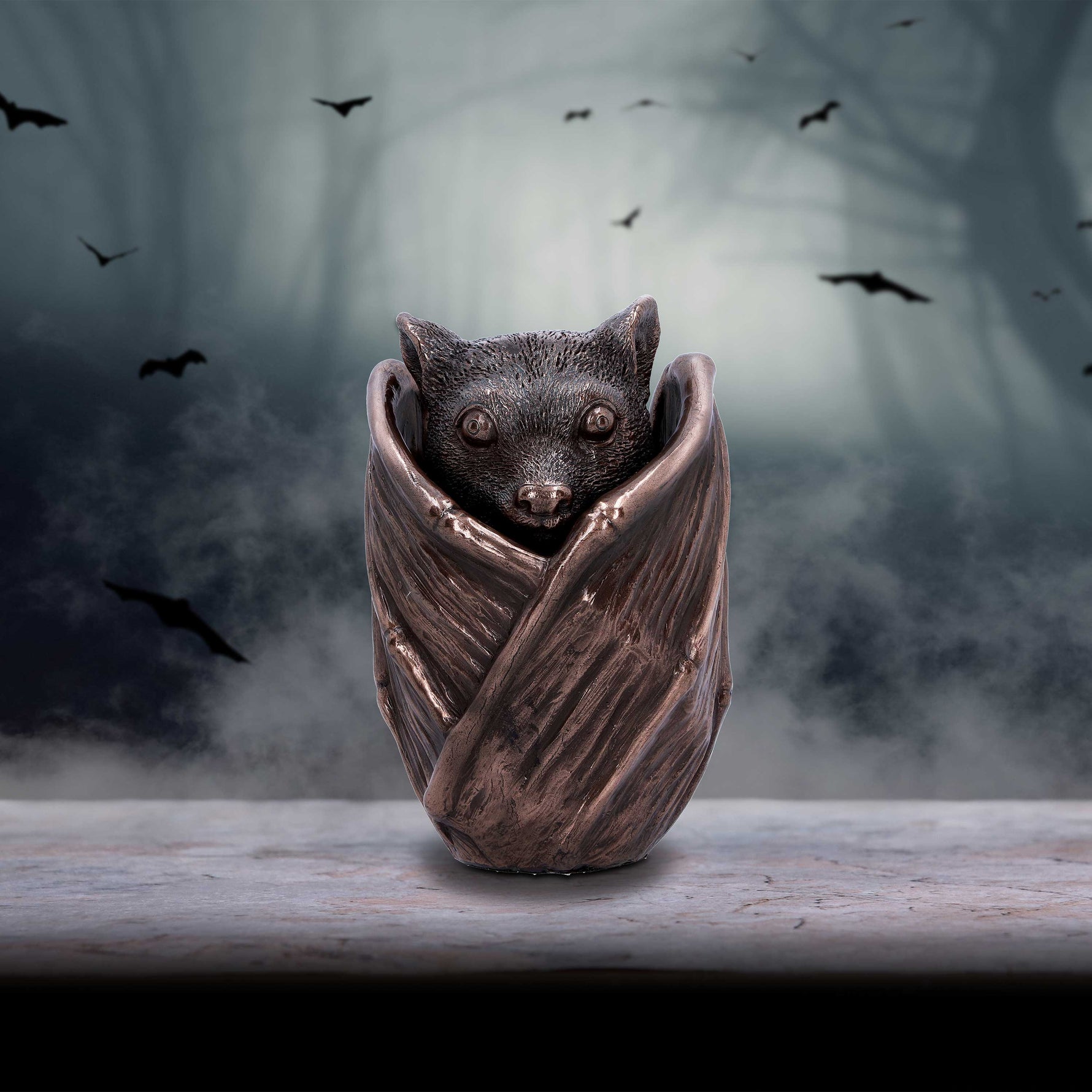 Bronze Bat Snuggle Box 8.5cm