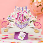 Female 60th Birthday Pop-Up Greeting Card