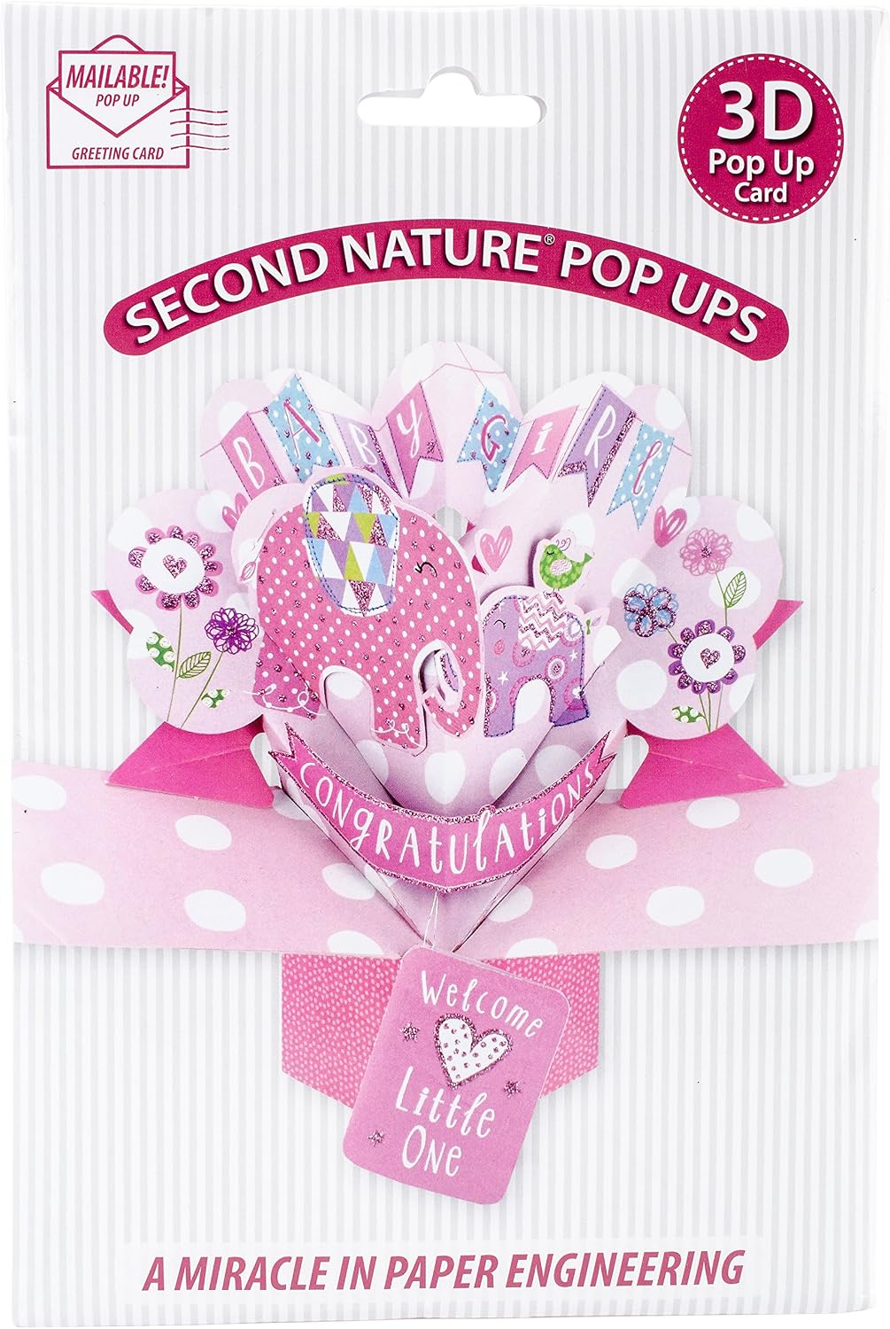 New Baby Girl Pop-Up Greeting Card