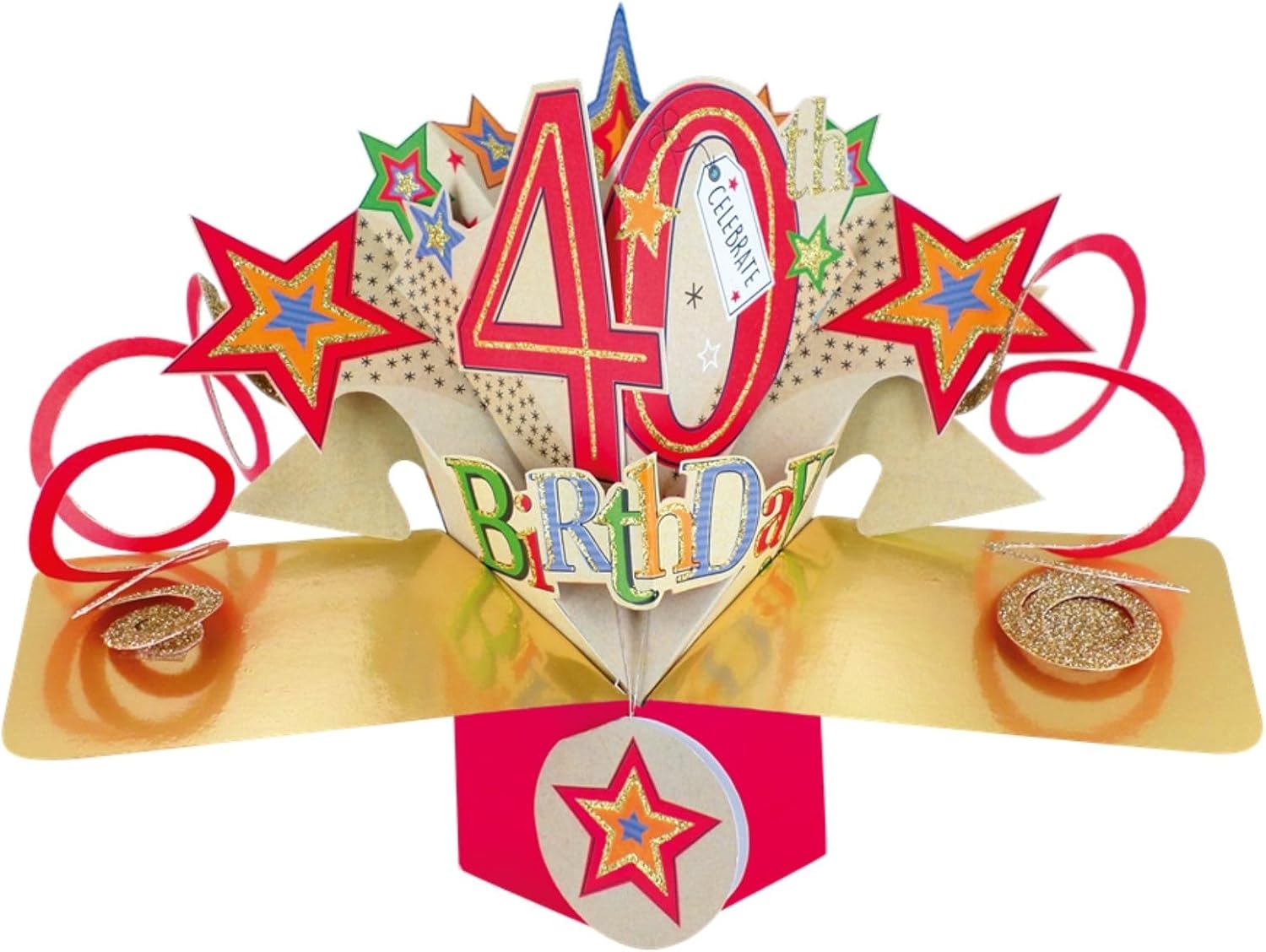 Happy 40th Birthday Pop-Up Greeting Card