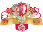 Happy 40th Birthday Pop-Up Greeting Card