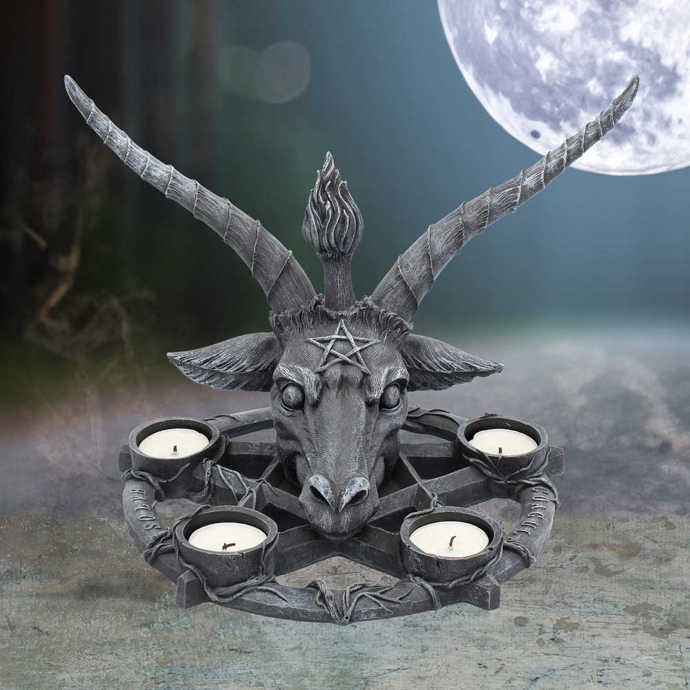 Baphomet Sabbatic Goat Diety Candle Holder 27.5cm