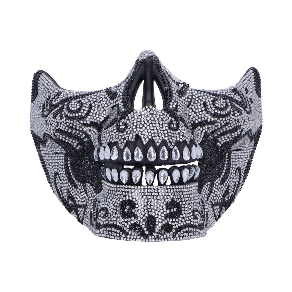 Fancy Dress Jewelled Masquerade Mask Cosplay (Silver) 17.5cm