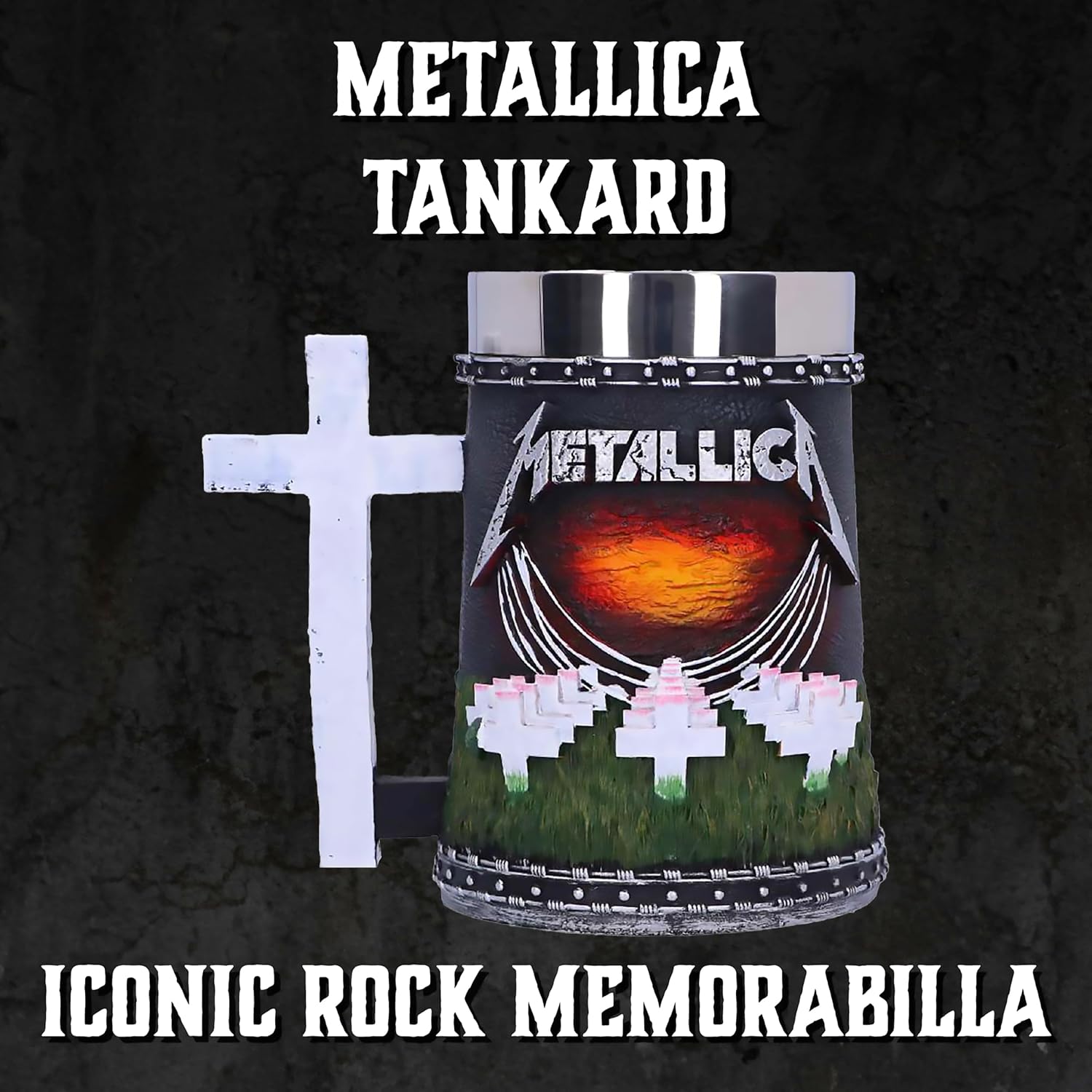 Nemesis Now Metallica Master of Puppets Tankard, Hand-Painted Resin