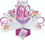 Female 60th Birthday Pop-Up Greeting Card