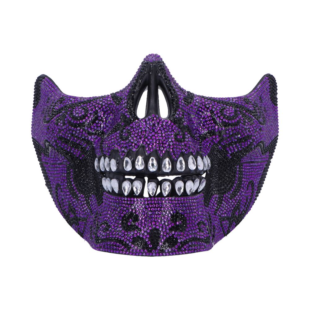 Fancy Dress Jewelled Masquerade Mask Cosplay (Purple) 17.5cm