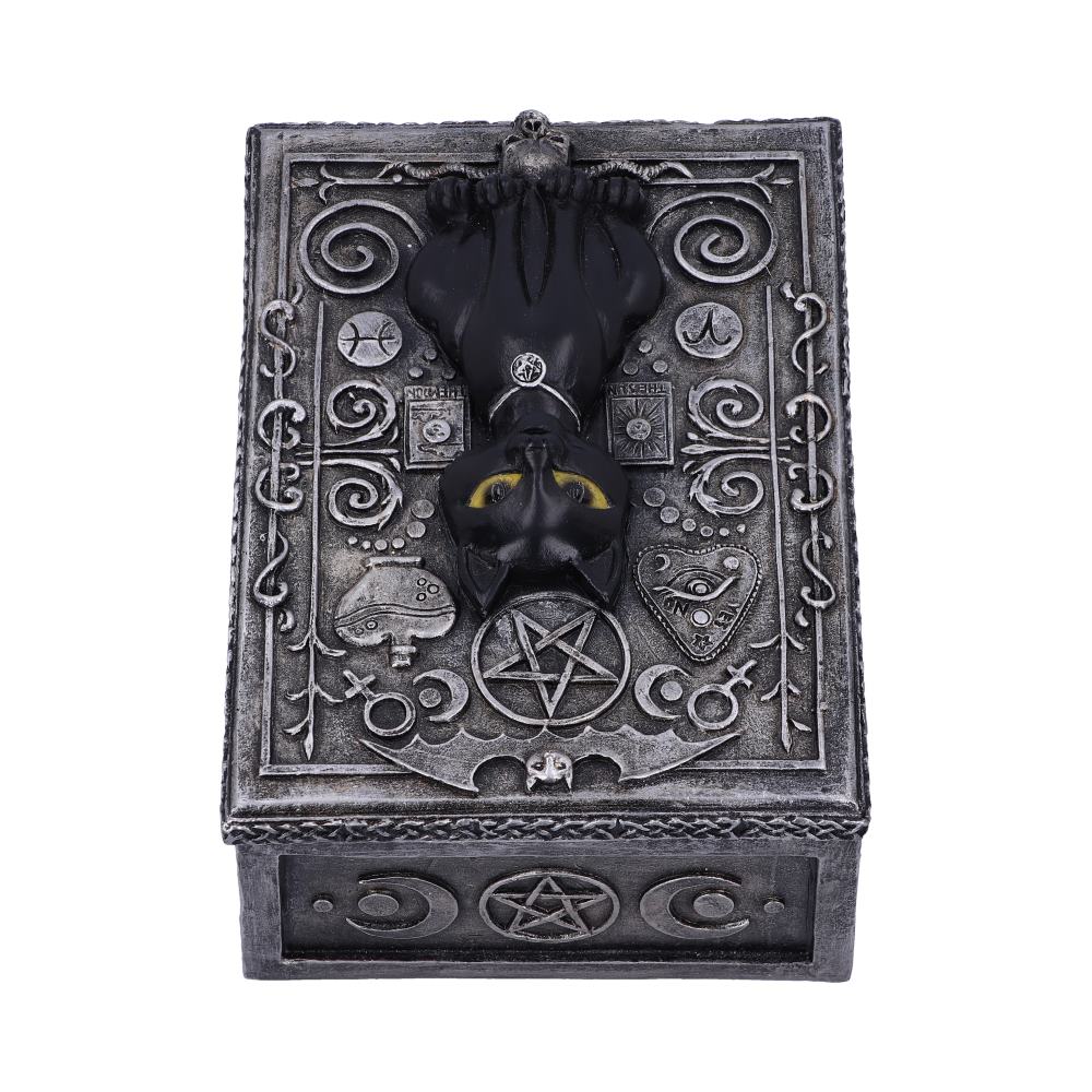 Familiar Spell Black Cat Sigil Trinket Box 13.7cm