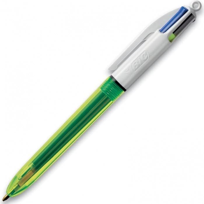 Bic 4 Colour Fluo Black/Blue/Red/Yellow Highlighter