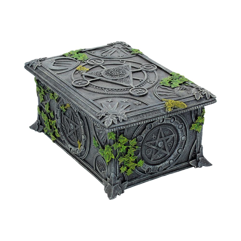 Ivy Covered Wiccan Pentagram Tarot Trinket Box 17.5cm