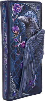 Nemesis Now Ravens Flight Black Wing Floral Embossed Purse
