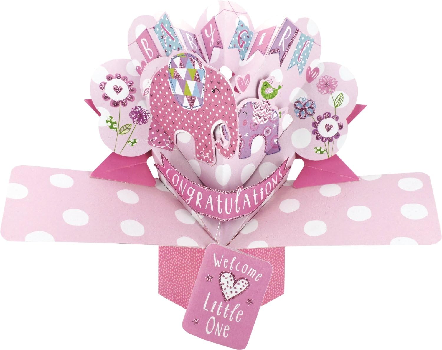 New Baby Girl Pop-Up Greeting Card