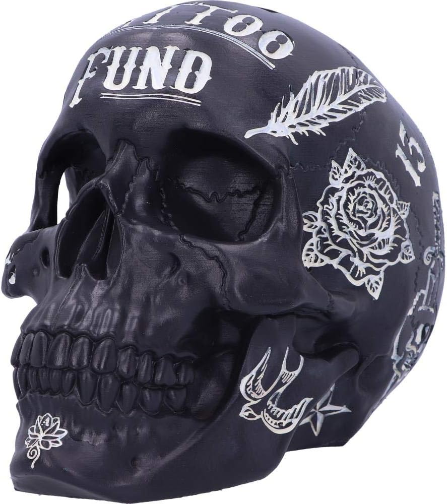 Nemesis Now Gothic Tattoo Fund Skull Money Box