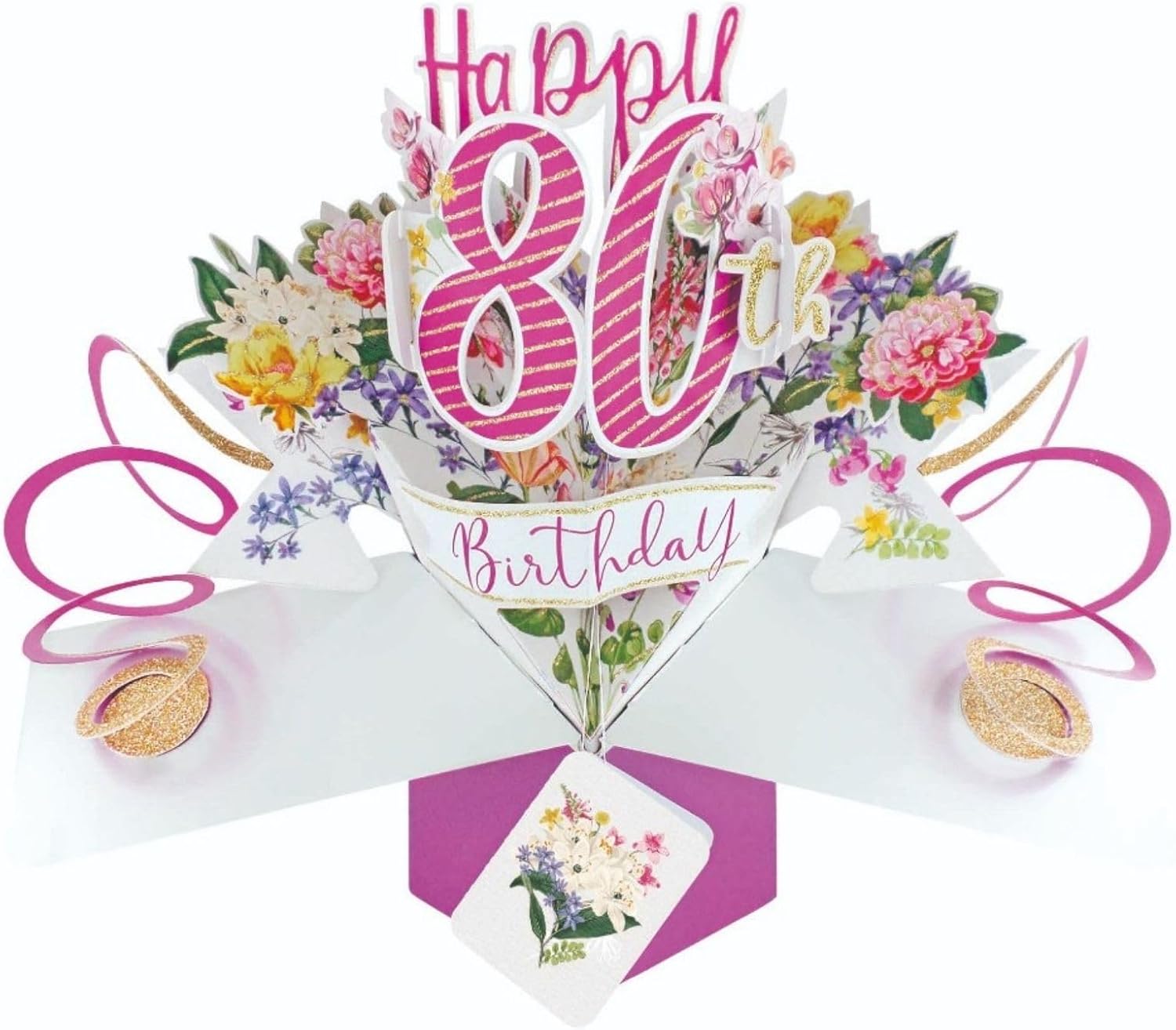 Happy 80th Birthday Pop-Up Greeting Card