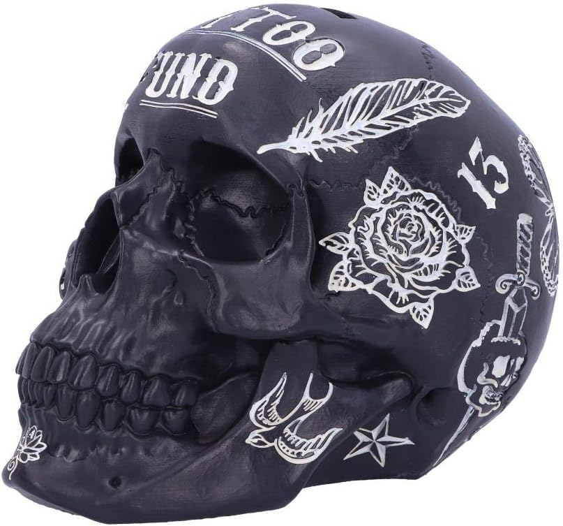 Nemesis Now Gothic Tattoo Fund Skull Money Box