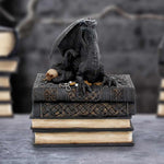 Secrets of the Dragon Box Gothic Skull Books Trinket 19cm