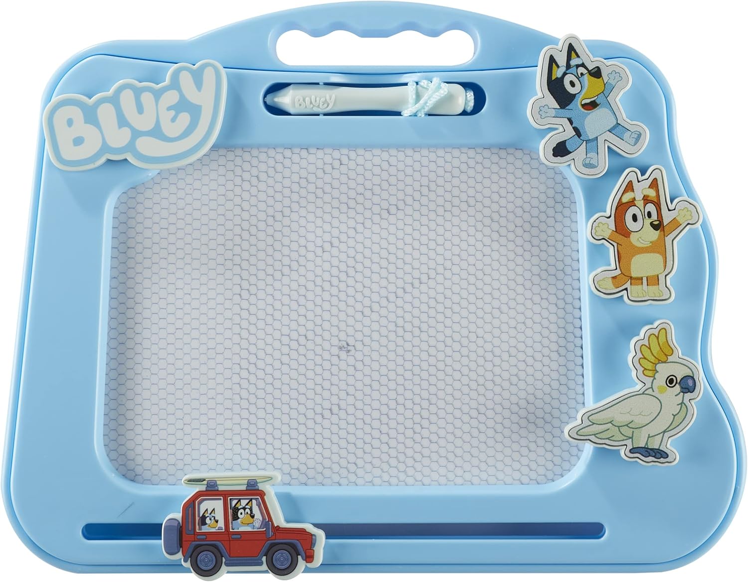 Bluey Travel Magnetic Scribbler pad with Pen and 3 Stamps,
