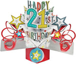 Happy 21st Birthday Pop-Up Greeting Card
