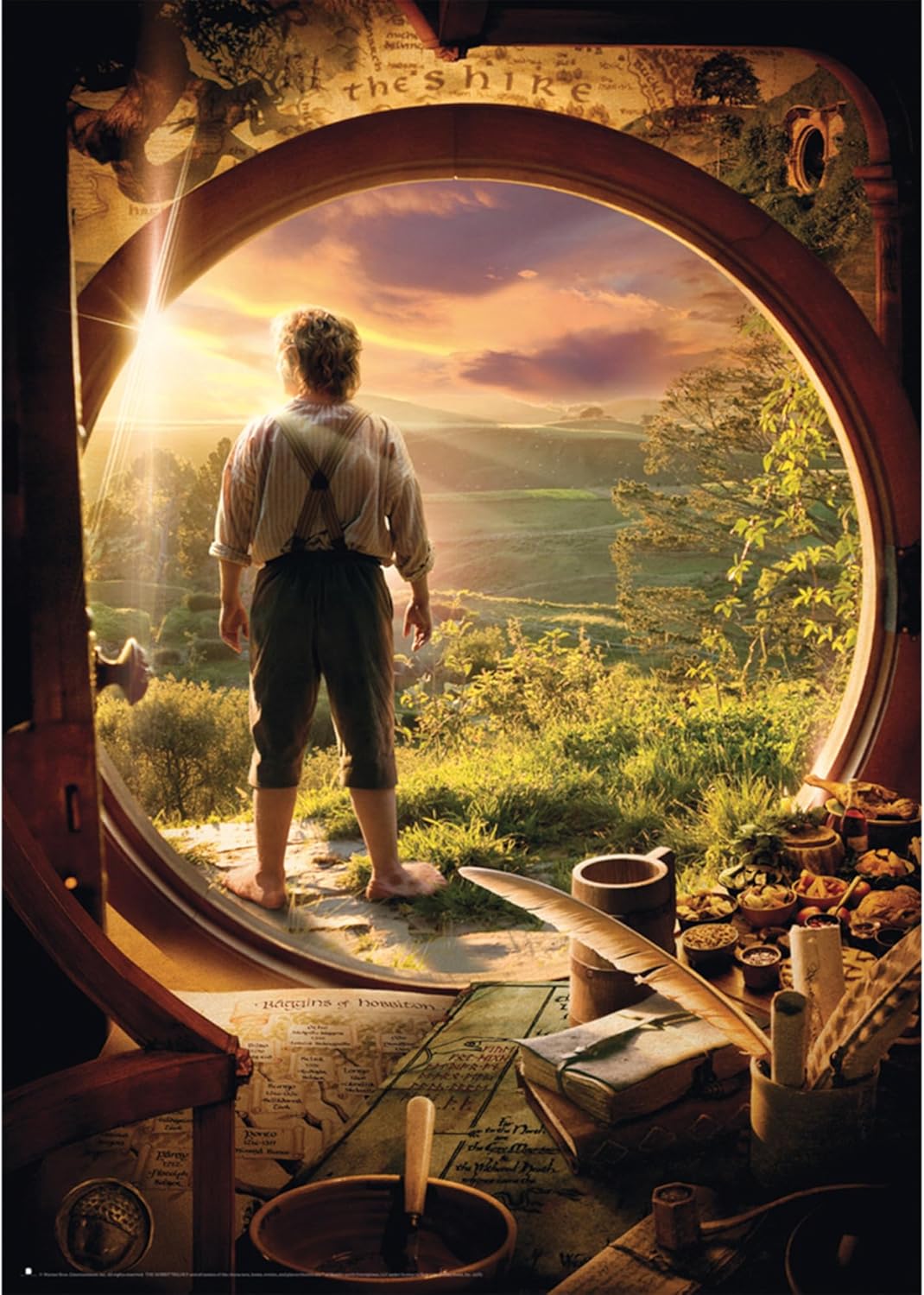 Schmidt Spiele 58552 The Hobbit, Leaving Bag End, 1000-Piece Jigsaw Puzzle