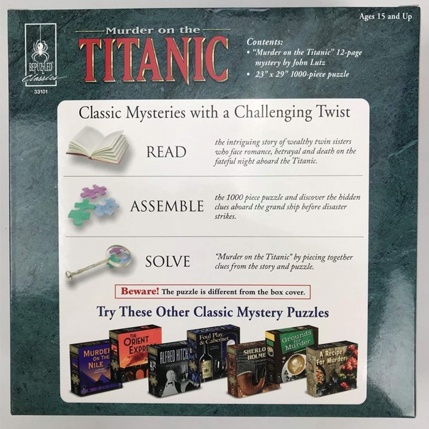 University Games Murder on the Titanic 1000pc Jigsaw Puzzle