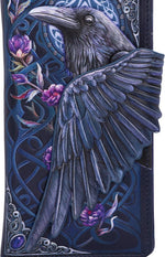 Nemesis Now Ravens Flight Black Wing Floral Embossed Purse