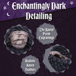 Nemesis Now Edgar Allan Poe's Nevermore Raven Skull Trinket Holder