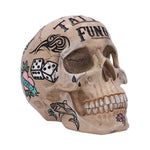 Natural Bone Coloured Traditional, Tribal Tattoo Fund Skull