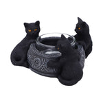 Familiar Trio Cat Tealight Holder 10cm