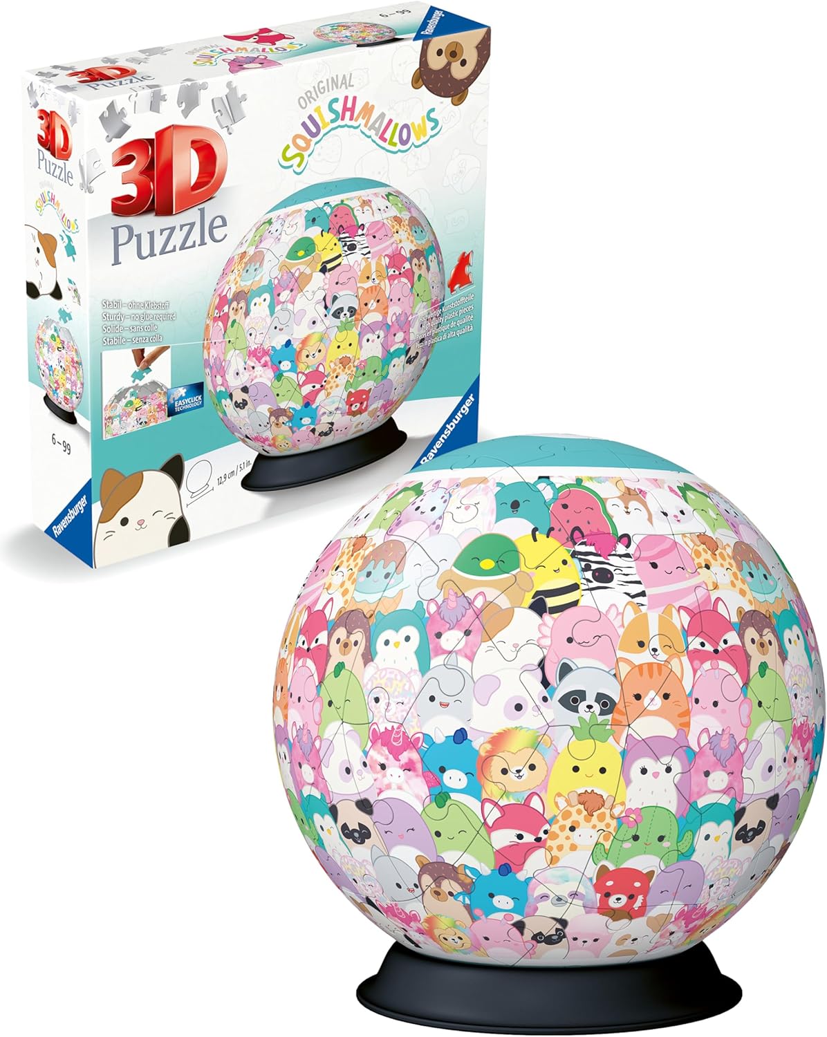 Ravensburger - Squishmallows - 72 Piece 3D Puzzle Ball