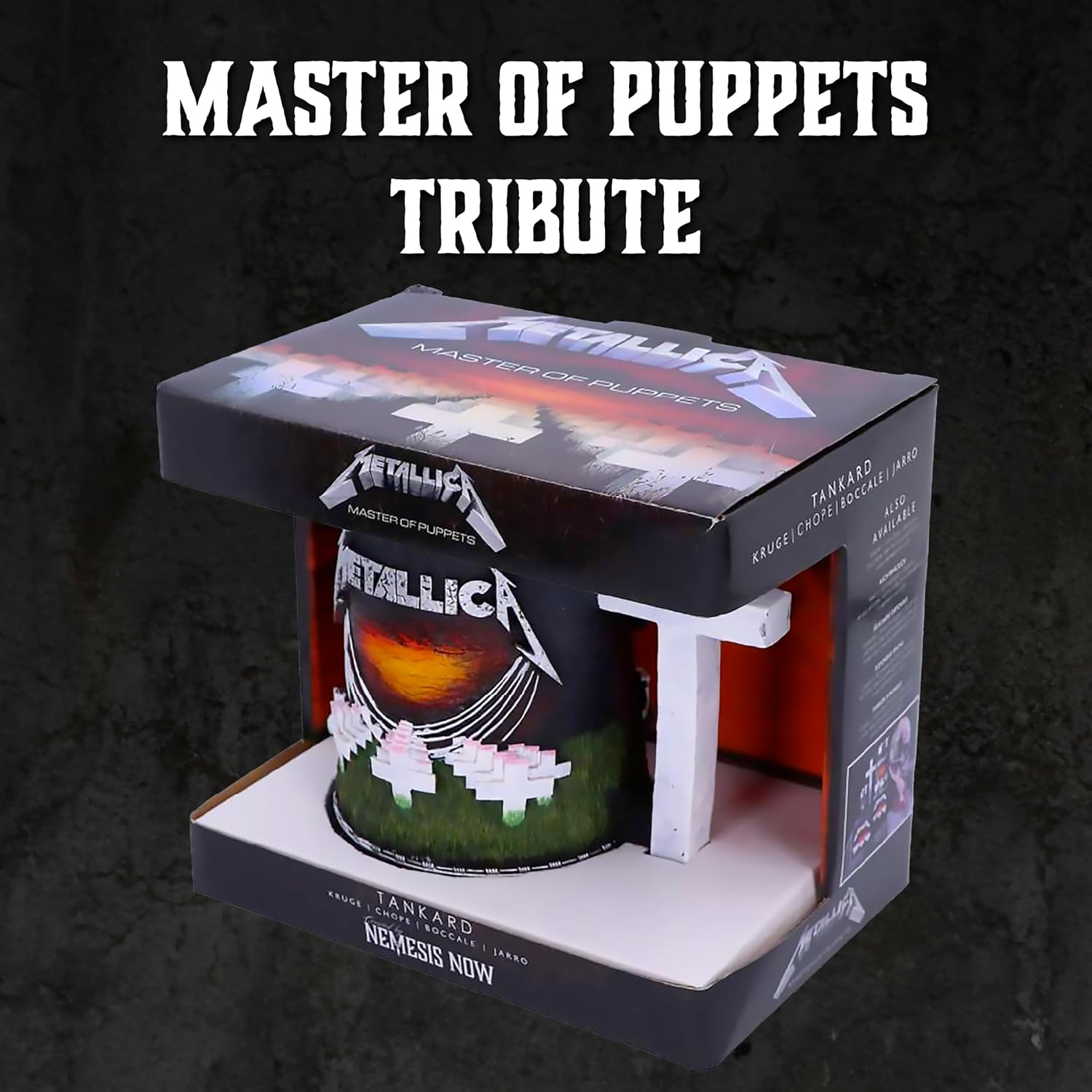 Nemesis Now Metallica Master of Puppets Tankard, Hand-Painted Resin