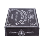 Black and White Spirit Board and Planchette Jewellery Storage Box with Mirror 25cm