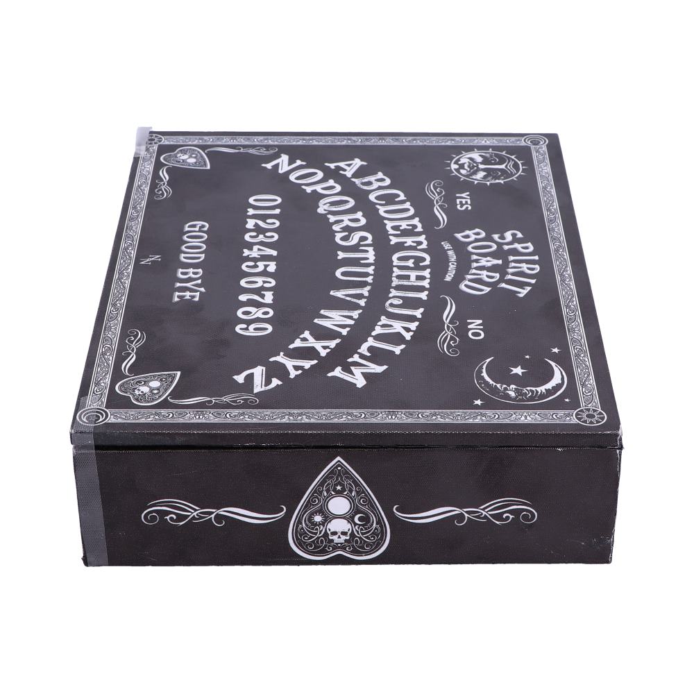 Black and White Spirit Board and Planchette Jewellery Storage Box with Mirror 25cm