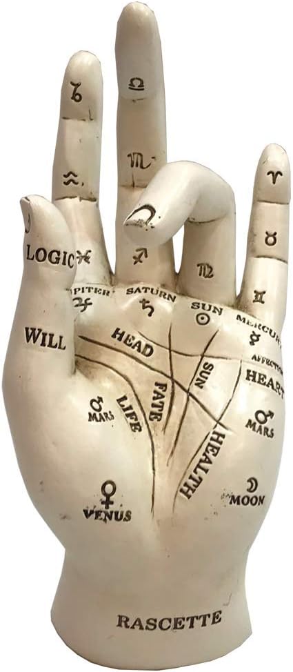 Nemesis Now Palmistry Chriomancy Fortune Telling Hand Figurine