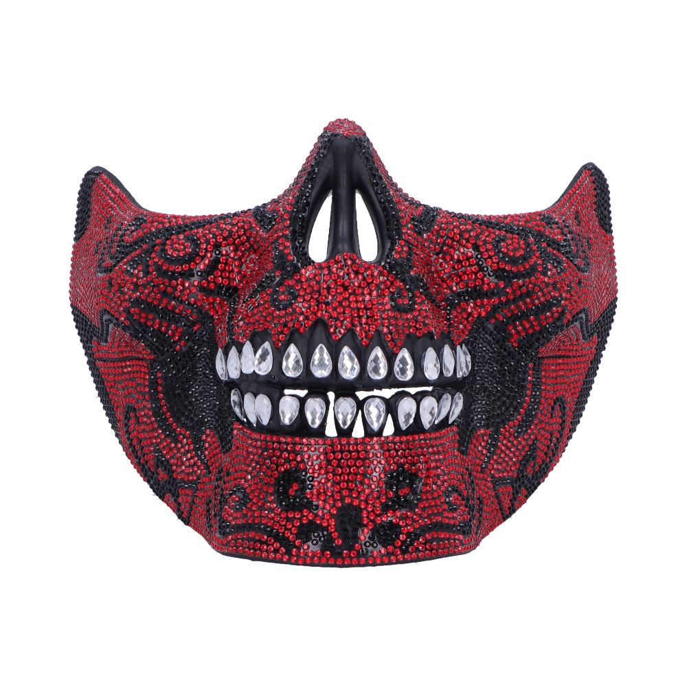 Fancy Dress Jewelled Masquerade Mask Cosplay (Red) 17.5cm