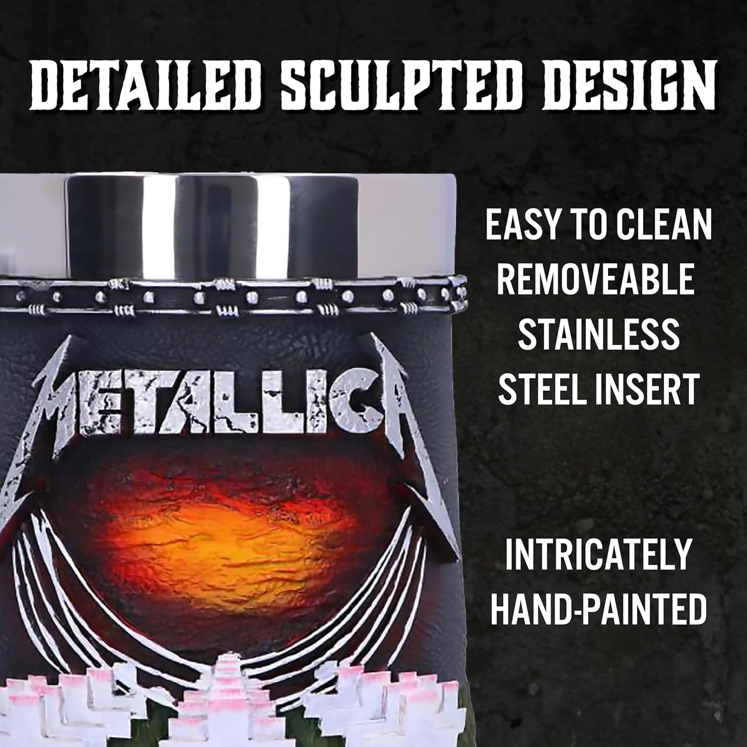Nemesis Now Metallica Master of Puppets Tankard, Hand-Painted Resin