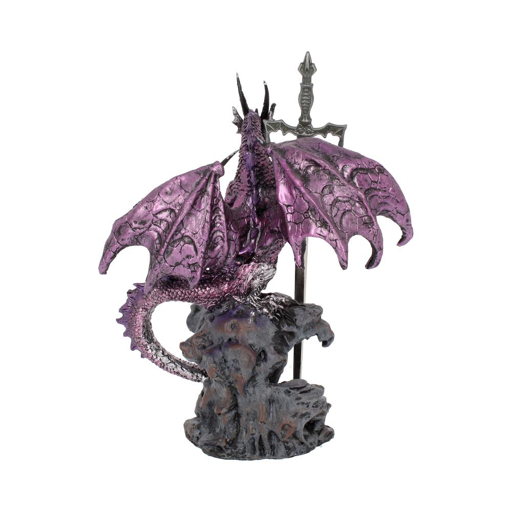 Purple Dragon Blade Sword Gothic Fantasy Letter Opener 22.5cm