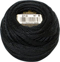 DMC 116 5-310 Pearl Cotton Thread Balls, Black, Size 5