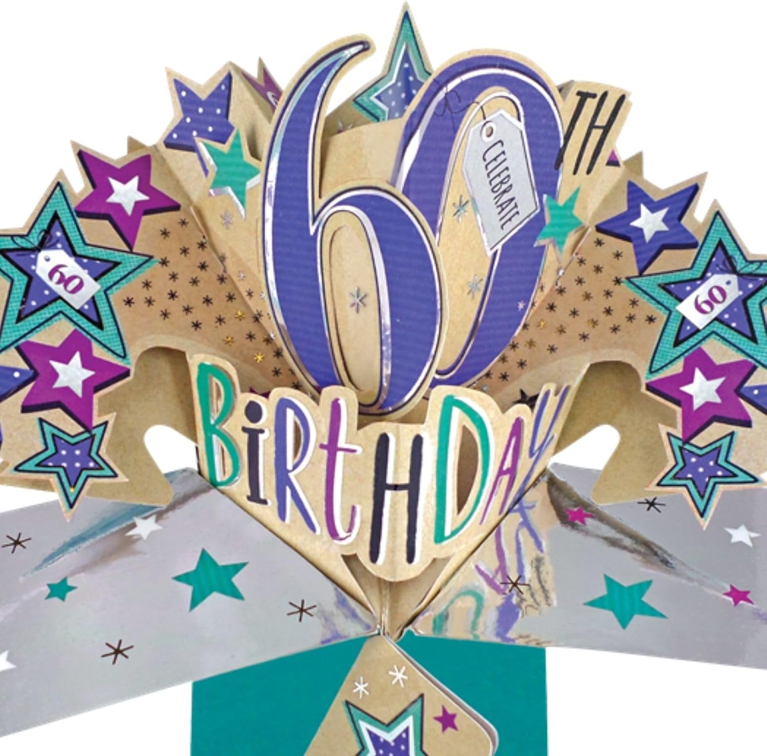 Second Nature 60th Birthday Pop Up Greeting Card